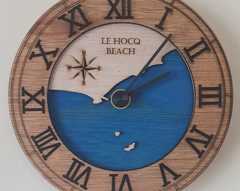 Custom Location Clock, Personalised Desktop or Wall Mount, Gift for Memories, Anniversary, Housewarming, New Home, Wedding