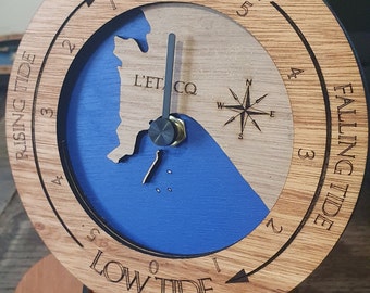 Tide Clock Desktop & Wall Mount for Fishing, Surfer, Beach, Christmas Gift, Personalized Gift, Coastal Decor, Nautical Gift, Anniversary