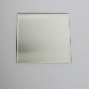 Glass Candle Tray Square Mirror Candle Plate Table Decor Round Mirror Candle Stand Decorative Tray Glass Candle Plate Crystal Display Tray