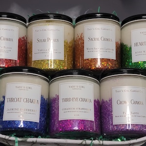 7 Chakra Candle Gift Set Seven Chakra Candles for Yoga Prayer Meditation Ritual Candle Spiritual Healing Candles Set Gift Set Crystal Candle