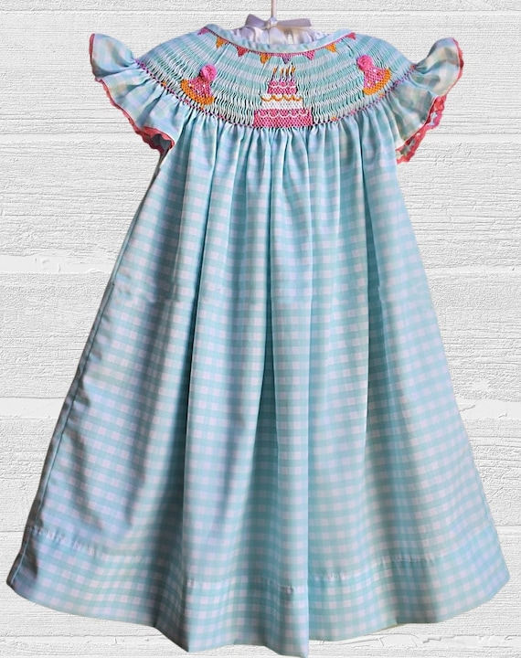 smocked birthday dress 2t Aini Babe Baby Girl Clothes Birthday Party Dresses for 1 Year Old Infa main image 1