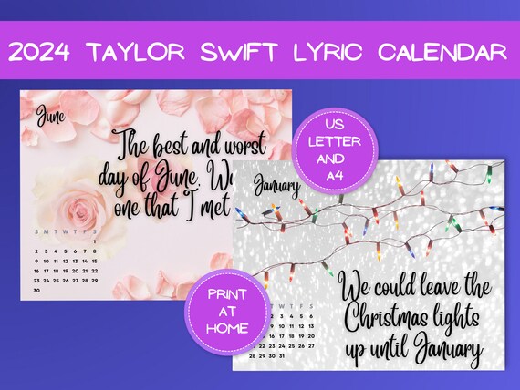 Calendrier Taylor Swift 2024