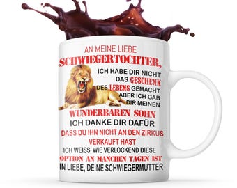 Une tasse en cadeau de mariage pour ma belle-fille, le cadeau parfait pour la femme de mon fils.