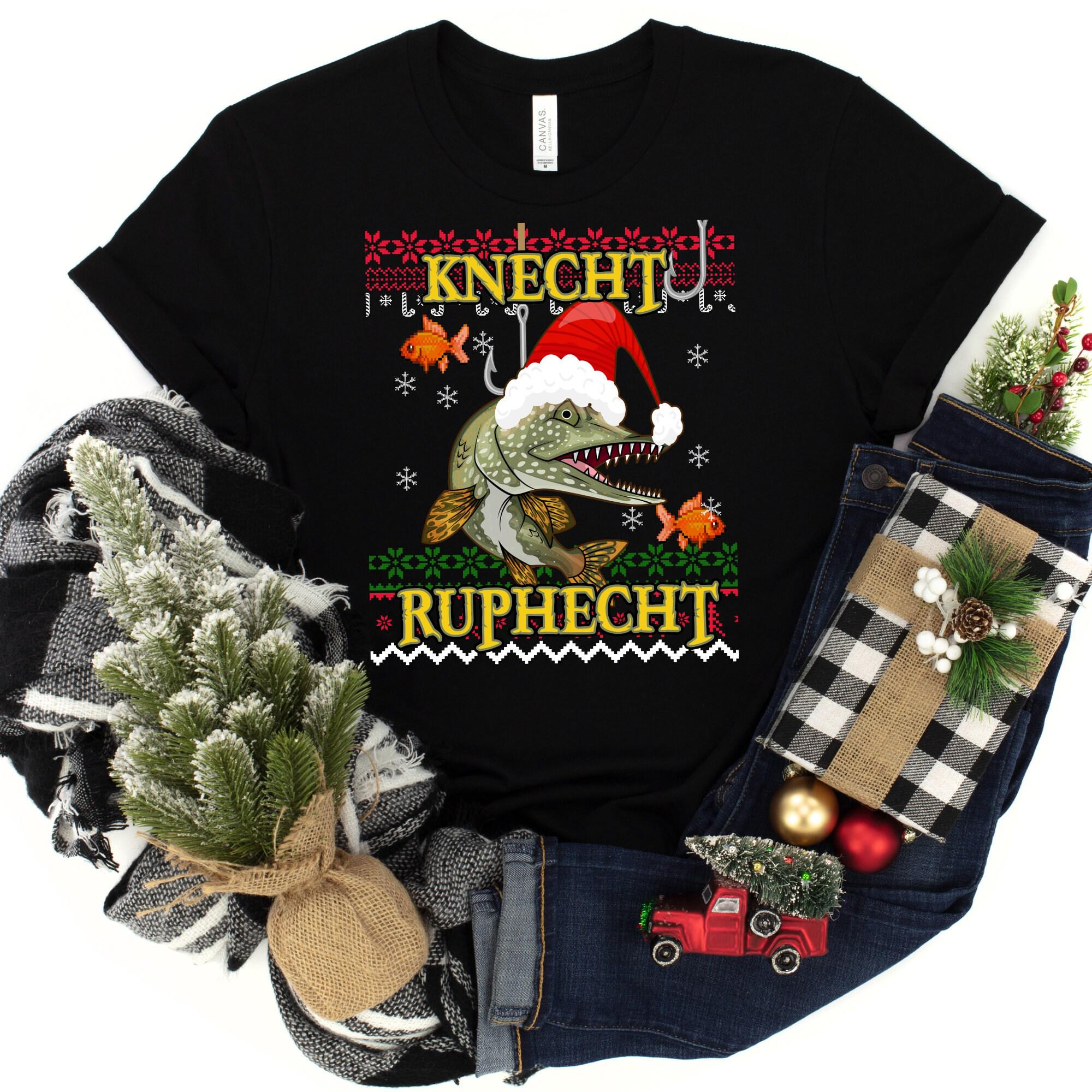 Ugly christmas shirt t-shirt knecht ruphecht angeln angler