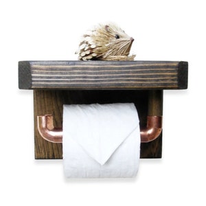 Porta carta igienica - Distributore di carta igienica con tavoletta - Porta carta igienica a parete - Installazione semplice