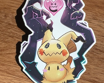Let's Snuggle Forever Mimikyu Sticker