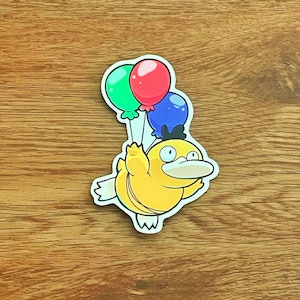 Fliegender Psyduck Aufkleber