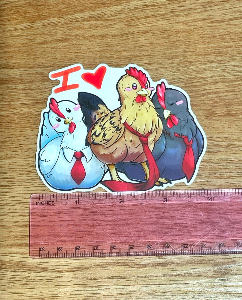 Gallinas Con Ropa Pegatinas de gallinas con ropa y gallinas con corbatas - Etsy México