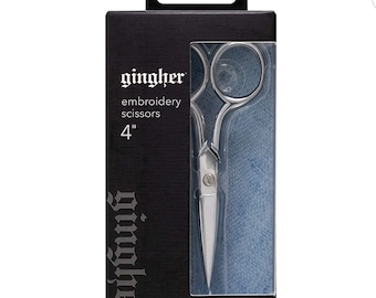 Gingher Classic 4” Embroidery Scissors with Leather Sheath