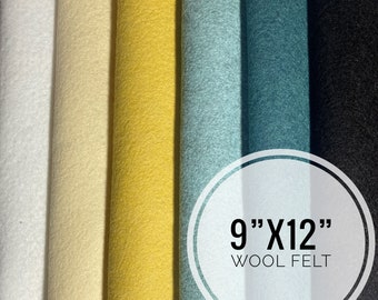 Wool Felt 9”x12” Sheets | 1.25 each | Choose Color & Quantity Below