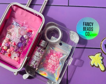 Mini Suitcase Bracelet Making Kit | Birthday Gift for Girls | Tween girl gift | Y2K Beads | Travel gifts for Tweens