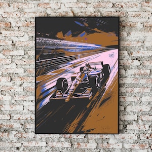 Formula 1 Racing Art Print: Brown F1 Car, Motorsport Decor (Digital Download)