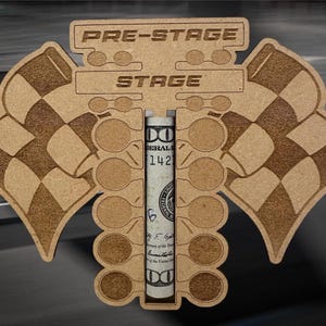 Racing Geldhalter, Dankeschön für Rennfahrer, Einzigartiges Wertschätzungsgeschenk fürDrag Racer, Fahrer & Road Trips, Holzdekor, Geschenkidee