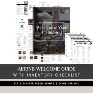 Airbnb Przewodnik powitalny + lista kontrolna inwentarza Mega pakiet, pobieranie cyfrowe, pakiet cyfrowy