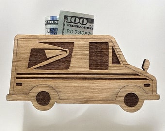 USPS Thank You Card: Wooden Post Office Appreciation Gift, Mail Carrier