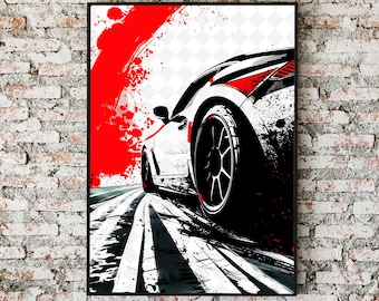 Formula 1 Racing Wall Art Print: Motorsport Gift (Digital Download)