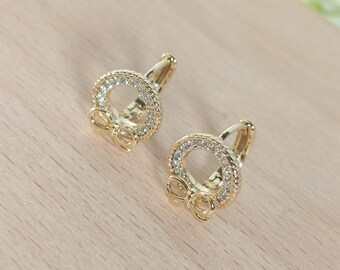 Gold Plated Dainty Huggie Hoop Earrings - 8mm