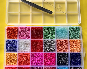 2mm Seed Beads Kit for Bracelet Making | Multicolor DIY Jewelry Supplies Organizer