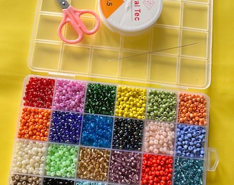 Bead Jewelry Making Starter Kit: DIY Bracelet Necklace Craft Set