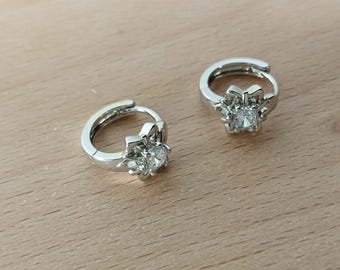 Silver 10mm Huggie Hoop Earrings