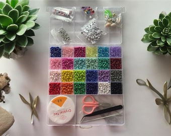 Bead Jewelry Making Starter Kit: DIY Bracelet Necklace Craft Set