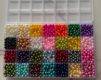 Faux Pearl Bead Jewelry Making Kit: DIY Bracelet Necklace Craft