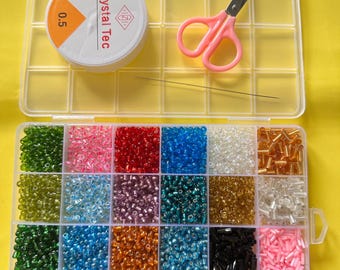 Bead Jewelry Making Starter Kit: DIY Bracelet Necklace Craft Set