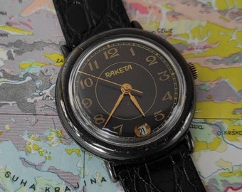 vintage Raketa cal 2614.H 19 bijoux montre homme fabriquée en URSS