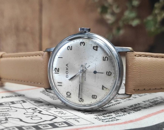 Montre Vintage DOXA Suisse Anti-Magnetic - Mécanique Manuelle, Années 60-70, Fonctionne Parfaitement