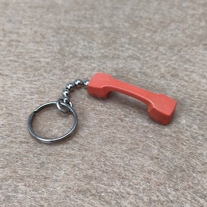 Vintage Iskra mini telephone handset keychain
