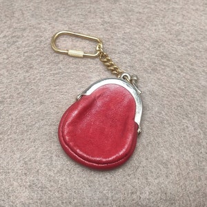 Vintage red coin wallet keychain