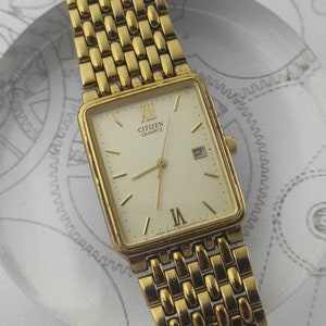 CITIZEN 23 CARAT GOLD PLATED クォーツ ヴィンテージ 電池切れ