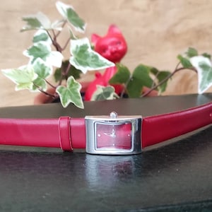 Vintage Red Avon Quartz Ladies Wristwatch