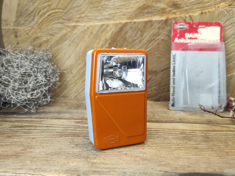 Vintage Daimon Flashlight Made in Germany NOS Battery Lamp in