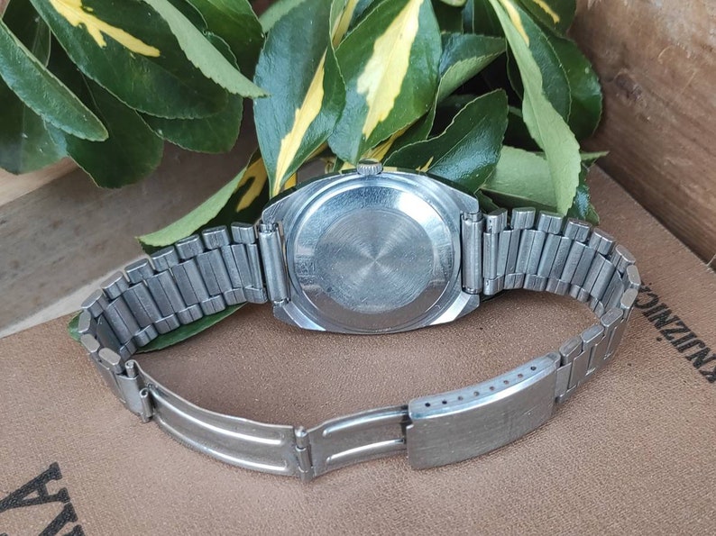 Vintage Raketa TV style aged dial men's wristwatch made in USSR image 7