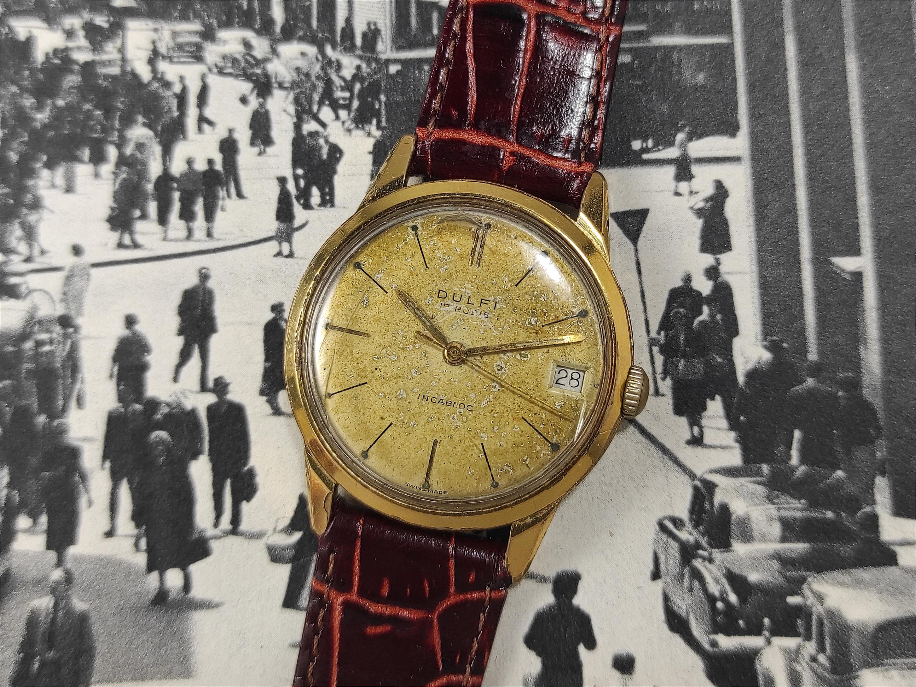 Vintage Dulfi 17 Rubis Swiss Made Men's Watch Cal FHF 72-4 - Etsy