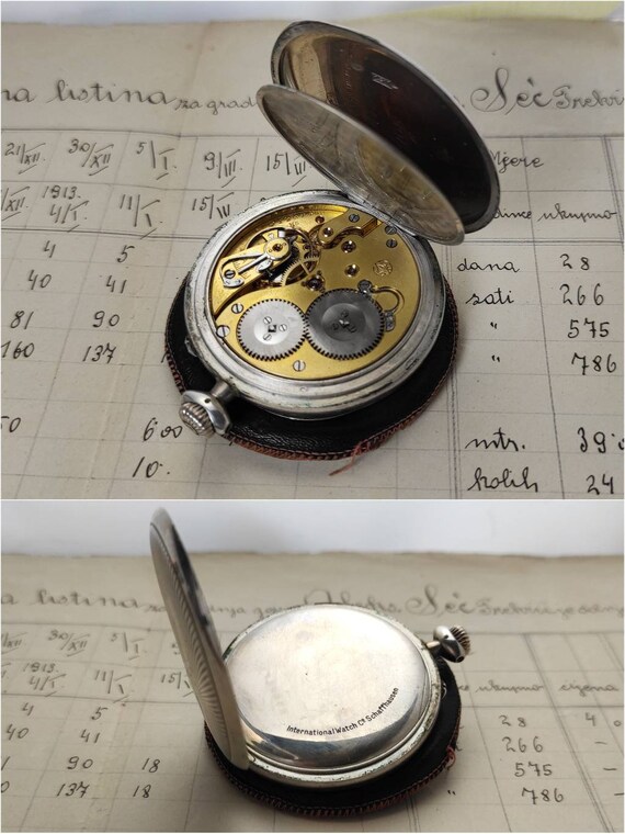 Antique IWC pocket watch - Swiss made silver case Int… - Gem