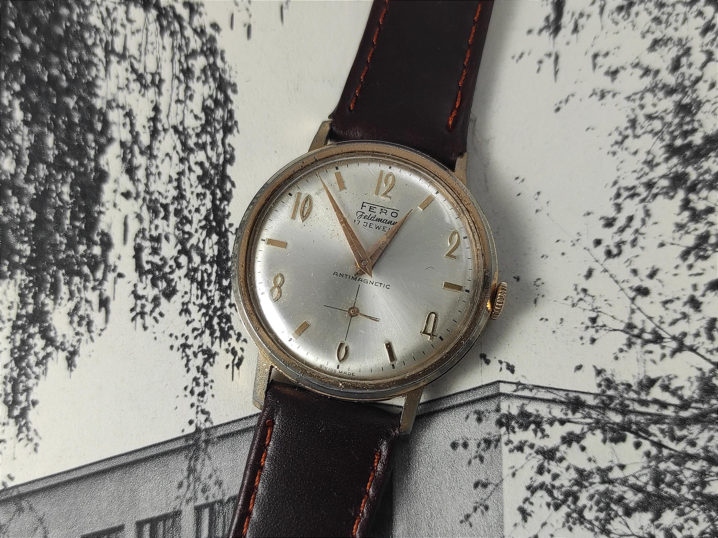 FERO Feldmann 手巻き　腕時計　ヴィンテージ　　SWISS MADE M井様専用】FERO Feldmann 手巻き式デジタル時計 ヴィンテージ - メルカリ