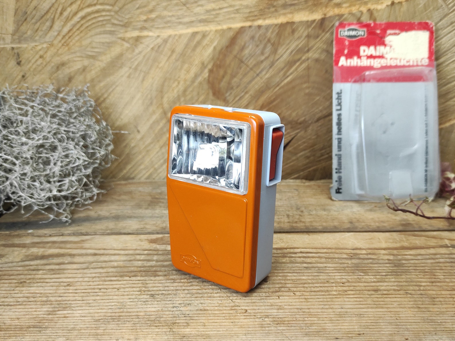 Vintage Daimon Flashlight Made in Germany NOS Battery Lamp in