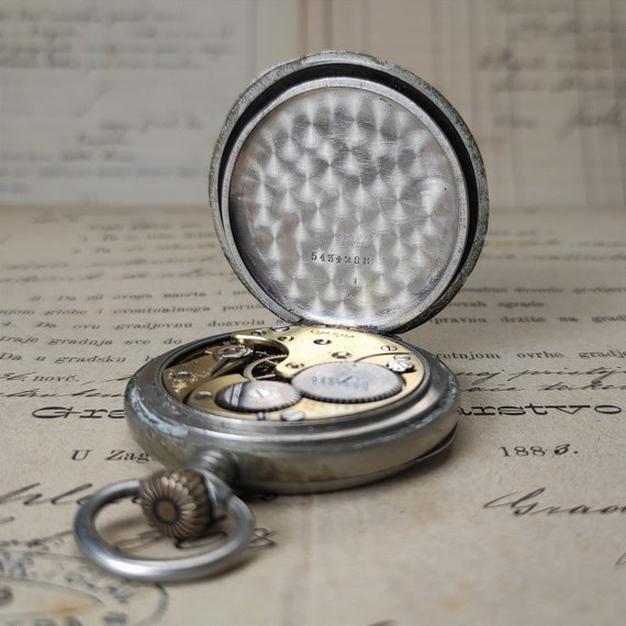 Antique Omega Swiss made pocket watch not working,… Gem