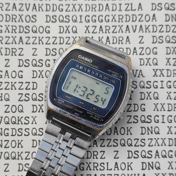 Men Saucer porcelæn Vintage Casio Chronograph 110 QS-37 Digital Men's Watch - Etsy