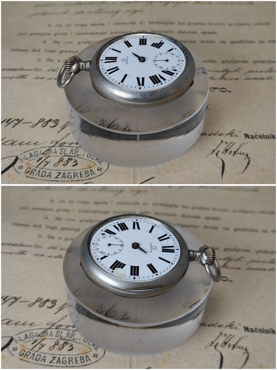 Antique Omega Swiss made pocket watch not working,… Gem