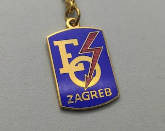 Vintage emaillierter Schlüsselanhänger Elektroopskrba 25-jähriges Jubiläum Made in Jugoslawien
