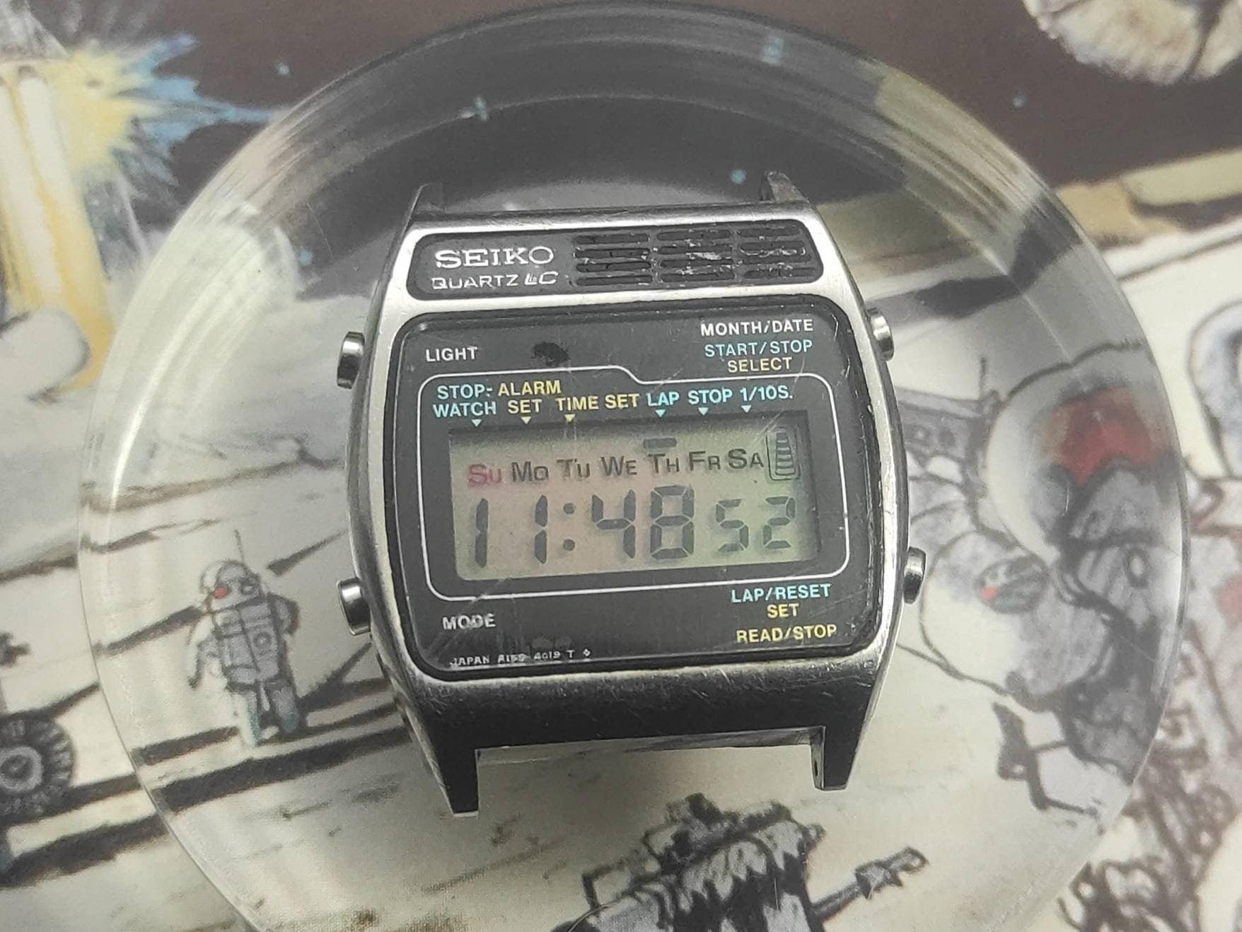 Vintage Seiko A159-4019-G Quartz LC Digital Watch Made in - Etsy