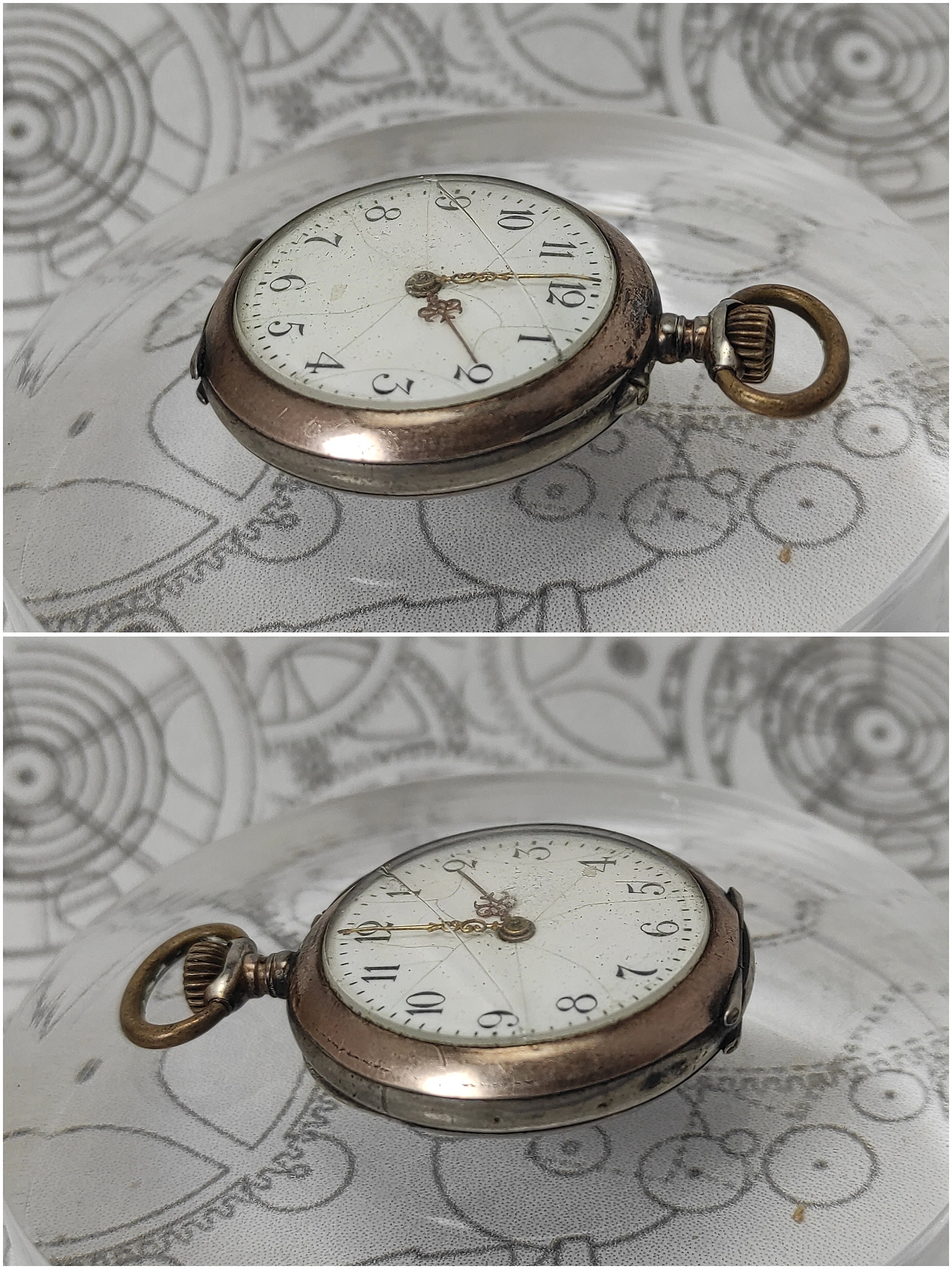 Vintage 800 Silver Ladies Pocket Watch - Not Working, for Vintage 800 Silver Ladies Pocket Watch - Not Working, for