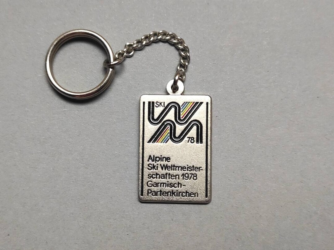 Vintage Keychain Alpine Ski World Championships 1978 Garmisch