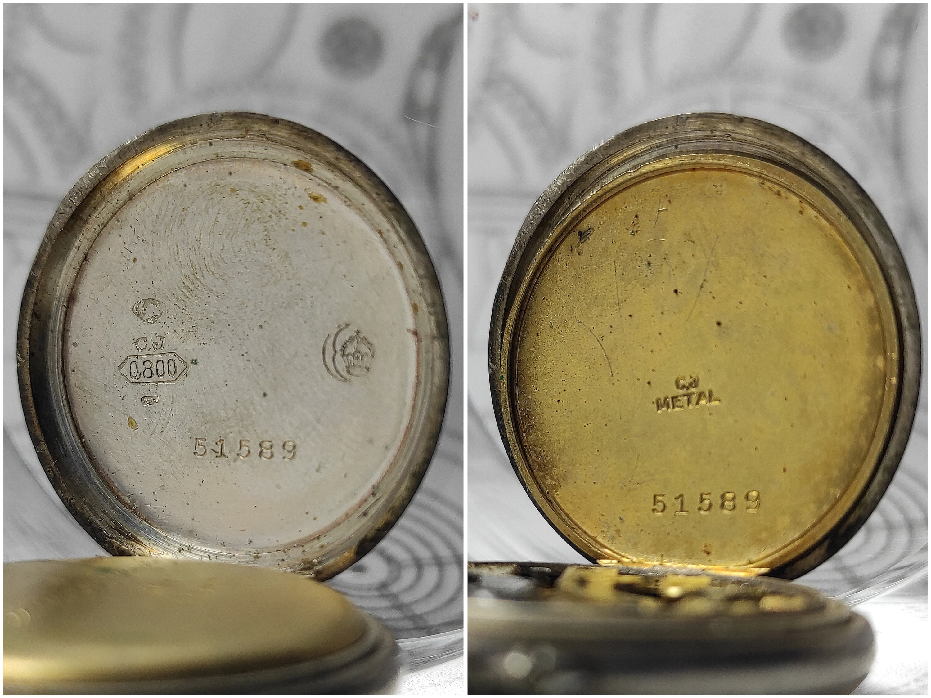 Vintage 800 Silver Ladies Pocket Watch - Not Working, for Vintage 800 Silver Ladies Pocket Watch - Not Working, for