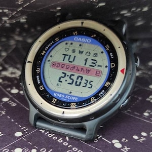 スーパ ーレアビンテージカシオホロスコープ腕時計Casio HoroScope Rare Casio Vintage Watch Horoscope HOR-100W Module No 1014 - Etsy