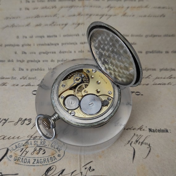 Antique Omega Swiss made pocket watch not working,… Gem