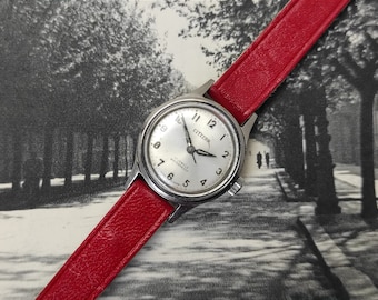 Klasyczny damski zegarek Citizen 17 Jewel z nakręcanym mechanizmem, wyprodukowany w Japonii